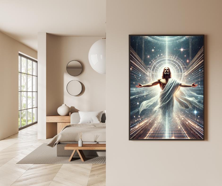 Jesus Risen Art: Easter Wall Decor Christian Wall Art ⬇️ Digital Download