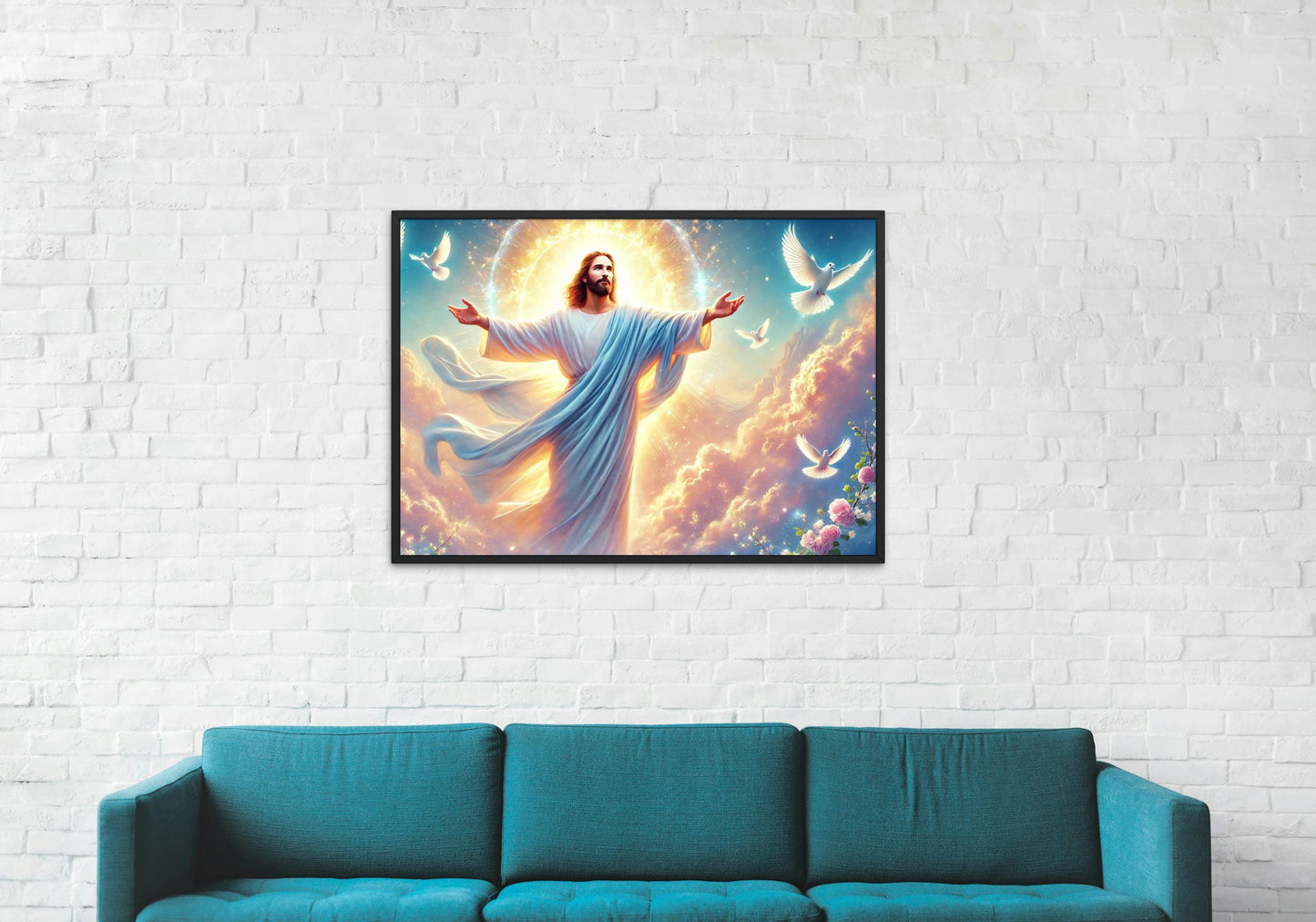 Risen Jesus Art: Christian Easter Wall Decor ⬇️ Digital Download