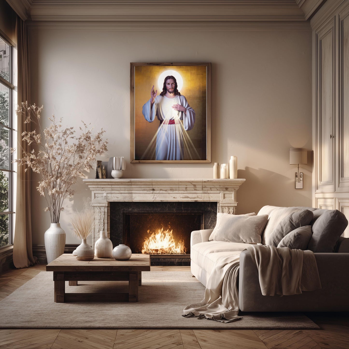 Divine Mercy Jesus Printable Wall Art: Catholic Divine Mercy Image, Christian Religious Wall Decor, Sacred Jesus Poster ⬇️ Digital Download