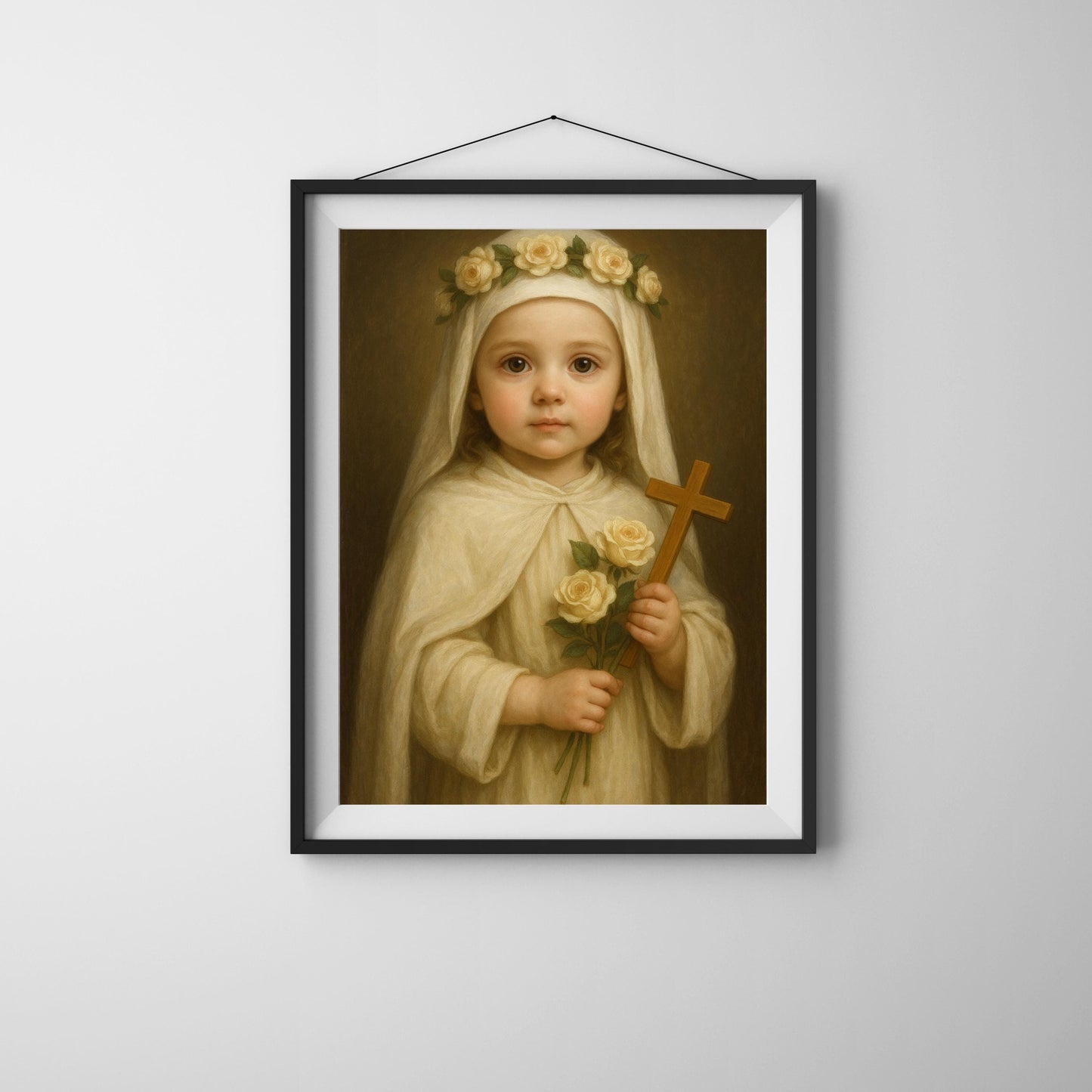 Saint Catherine Art Print: Baby Saint Catherine of Siena Catholic Nursery Decor, Baptism, Baby Shower Gift ⬇️ Digital Download