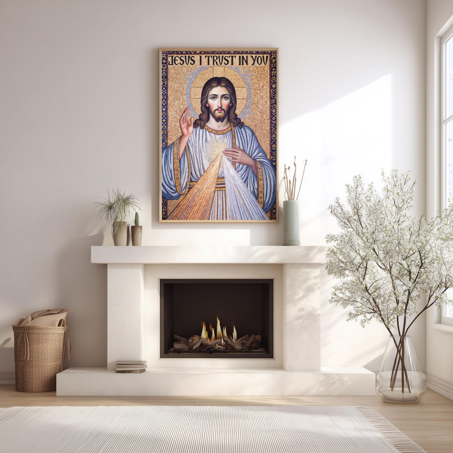 Divine Mercy Jesus Icon Print: Byzantine Catholic Wall Art ⬇️ Digital Download