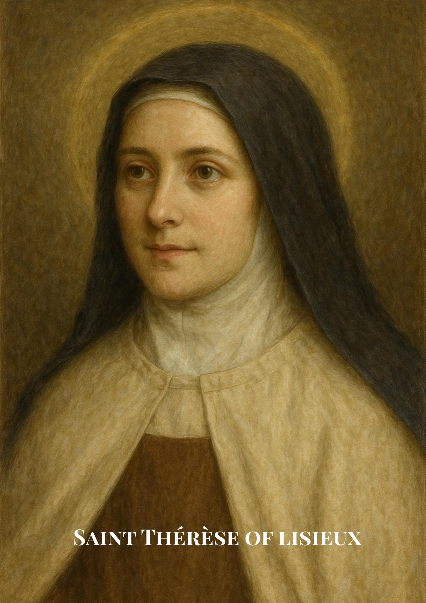Saint Thérèse of Lisieux Portrait: Catholic Christian Wall Art ⬇️ Digital Download