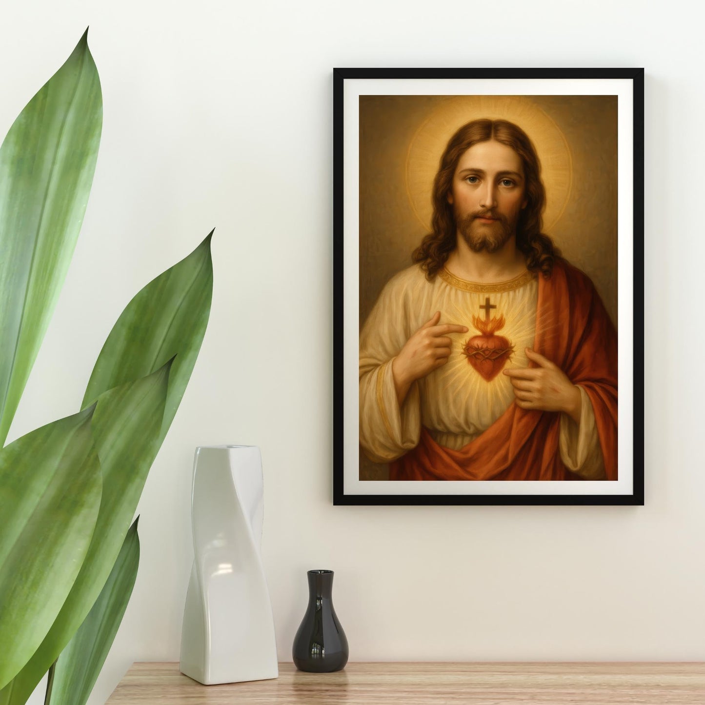 Jesus Sacred Heart Print: Catholic Christian Wall Art Home Decor, Faith Gift ⬇️ Digital Download