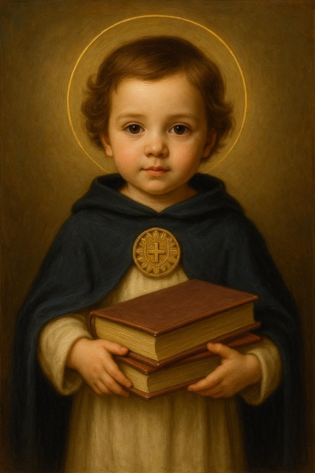 Thomas Aquinas Art Print: Baby Saint Thomas Aquinas Catholic Nursery Decor, Baptism, Baby Shower Faith Gift ⬇️ Digital Download