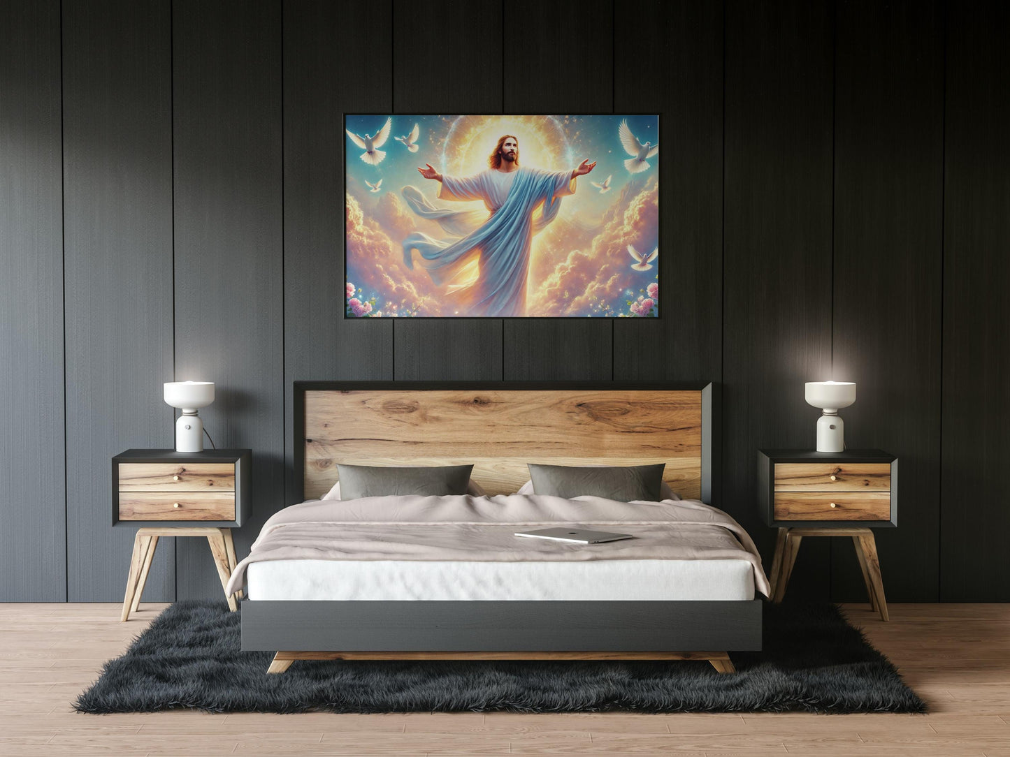 Risen Jesus Art: Christian Easter Wall Decor ⬇️ Digital Download