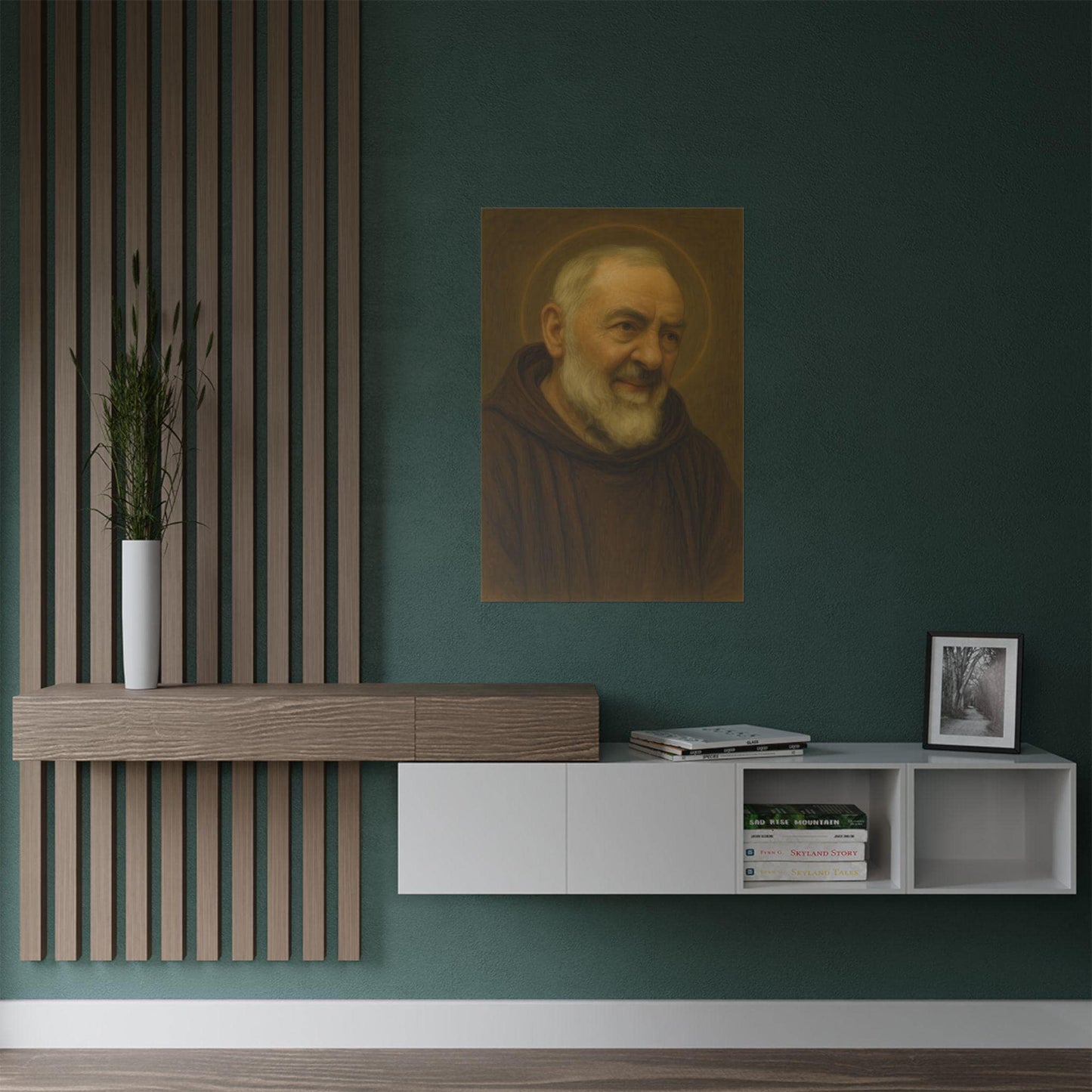 Saint Padre Pio Satin Poster: Catholic Home Decor, Capuchin Friar Portrait, Christian Wall Art