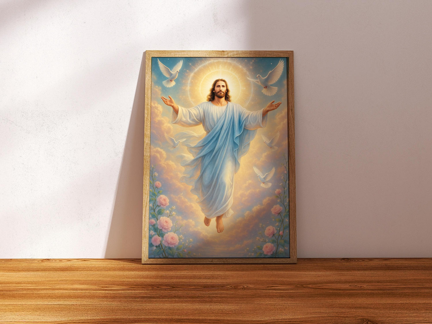 Jesus Christ Risen Poster: Divine Mercy Art ⬇️ Digital Download