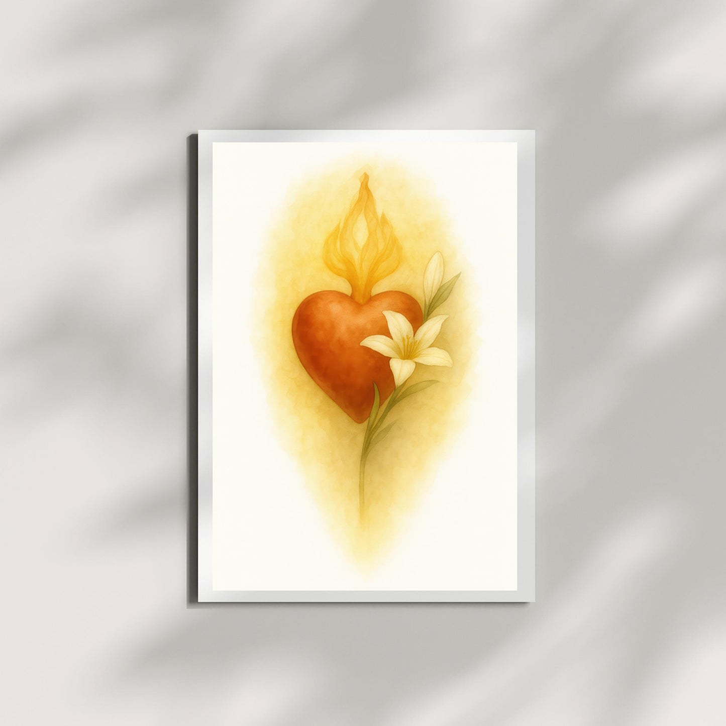 Immaculate Hearts Watercolor Art Print Set: Jesus, Mary, Joseph, Christian Wall Art ⬇️ Digital Download