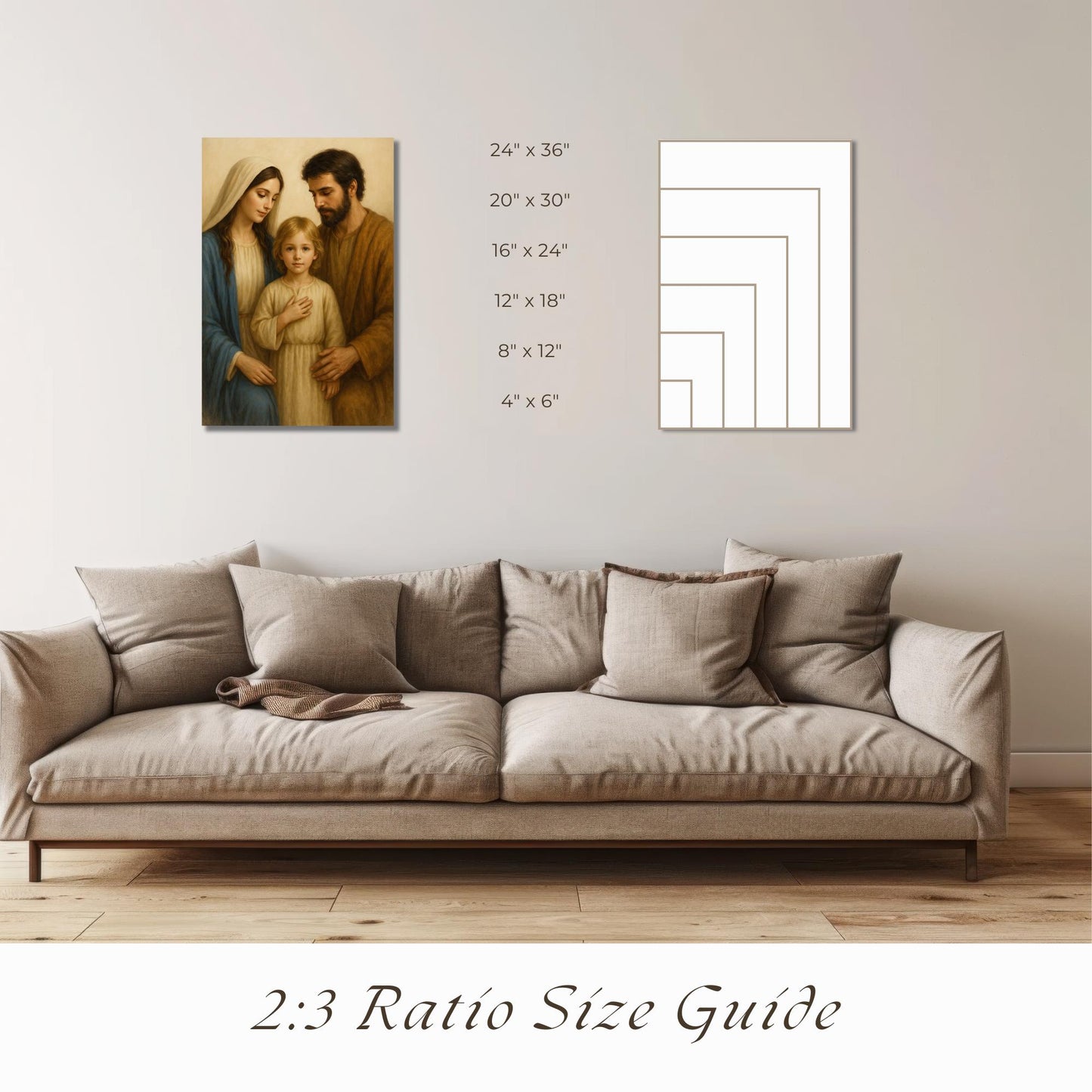 Holy Family Art Print: Catholic Christian Wall Art Home Decor ⬇️ Digital Download