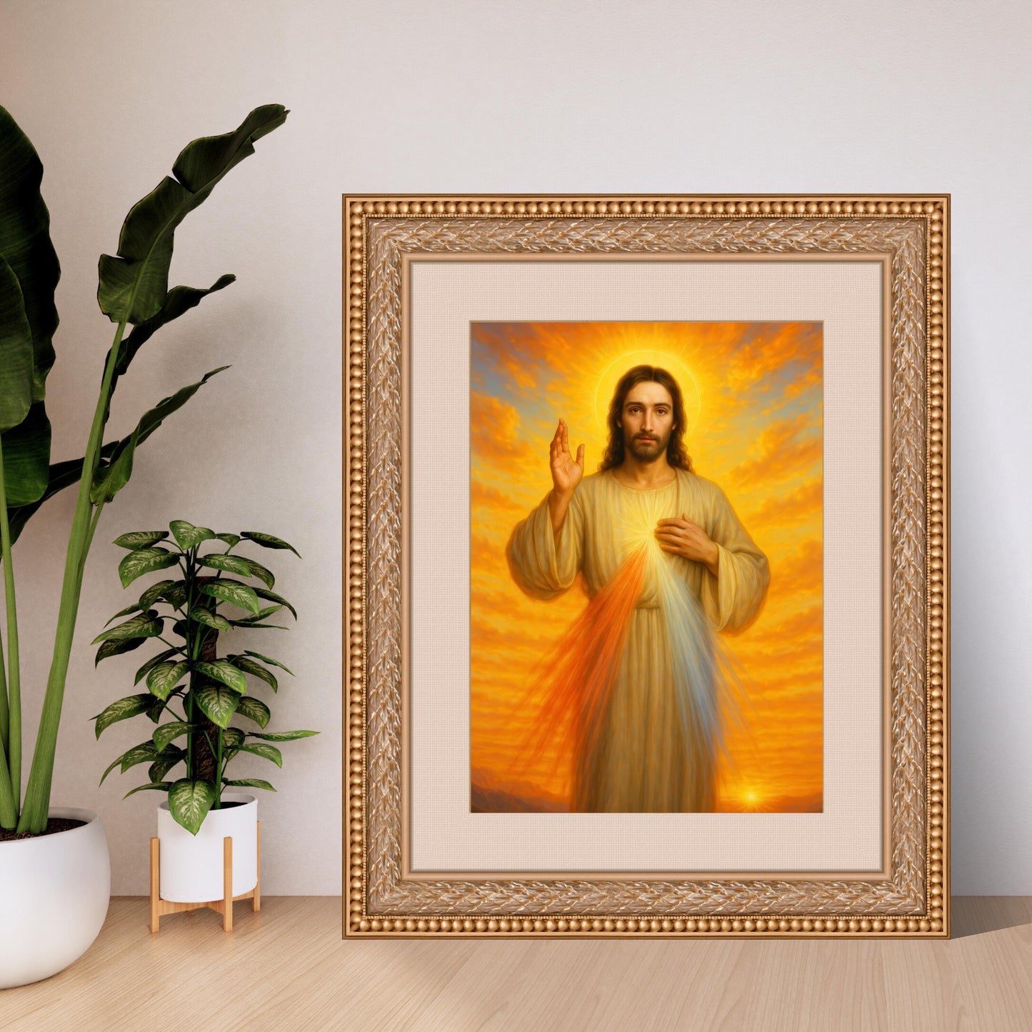 Divine Mercy Jesus Poster: Christian Wall Art Sunrise Poster ⬇️ Digital Download