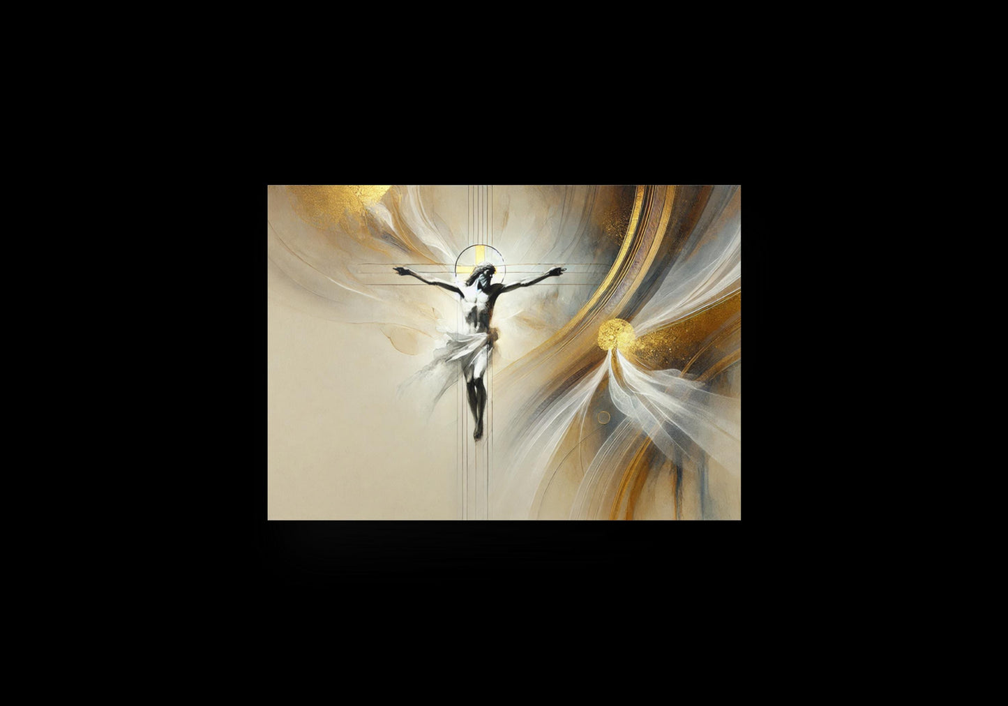 Crucified Savior Art Print: Christian Easter Wall Decor, Christian Wall Art ⬇️ Digital Download