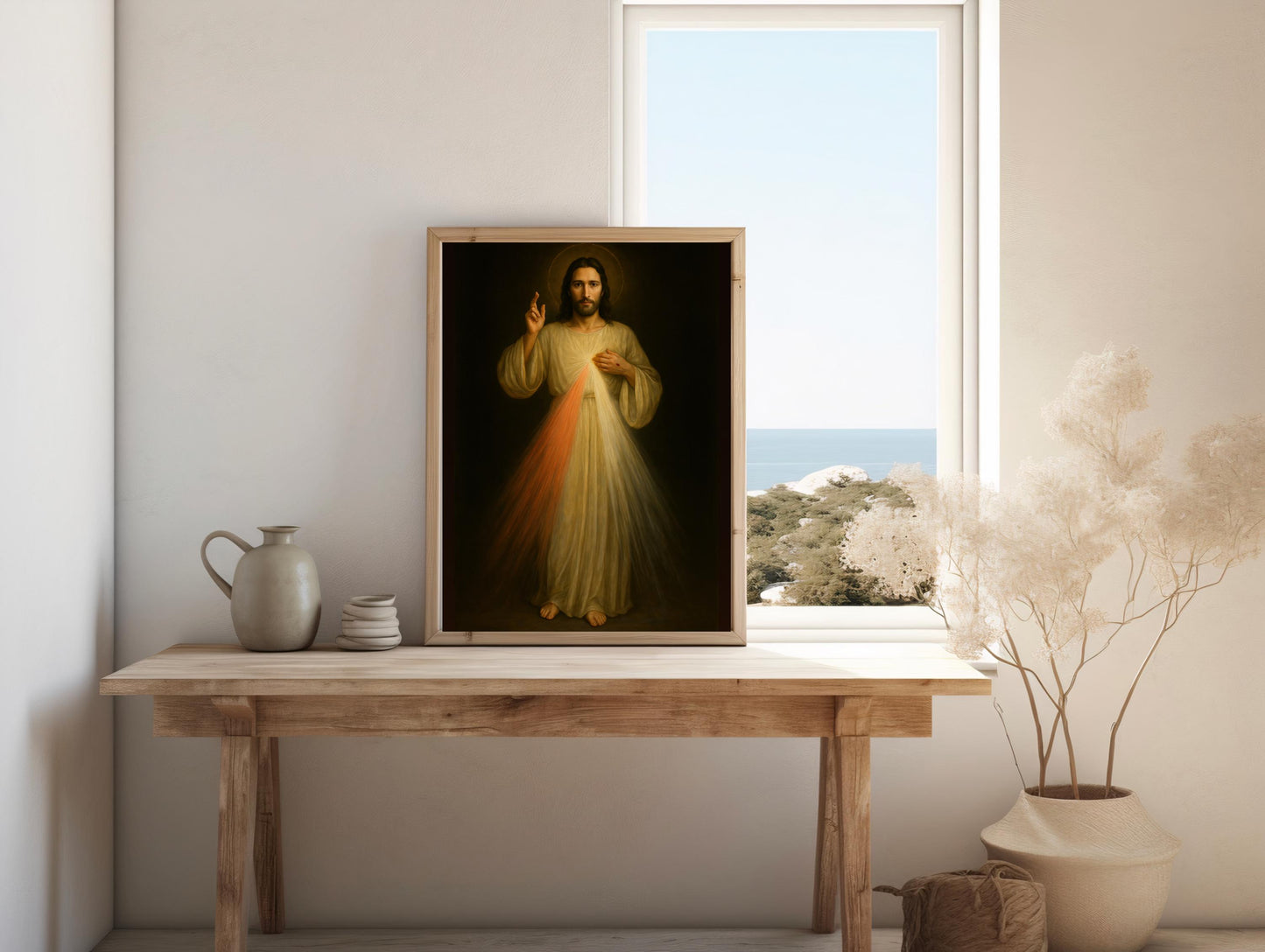 Divine Mercy Jesus Print: Full Length Catholic Christian Wall Art ⬇️ Digital Download