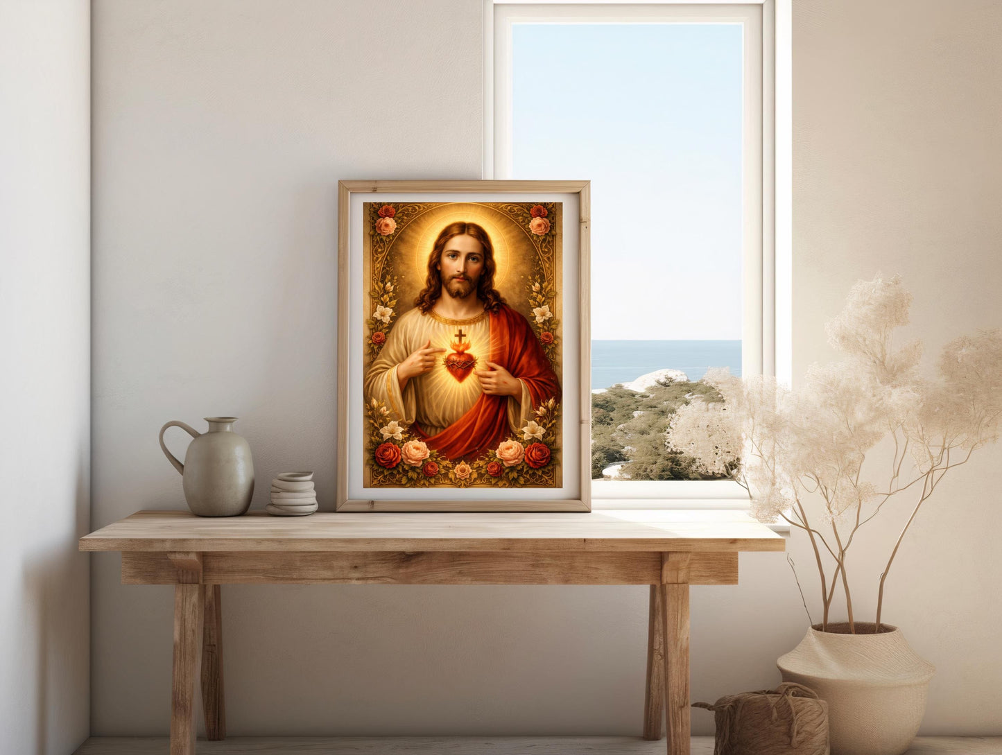 Sacred Heart of Jesus Printable Wall Art: Traditional Catholic Devotional ⬇️ Digital Download
