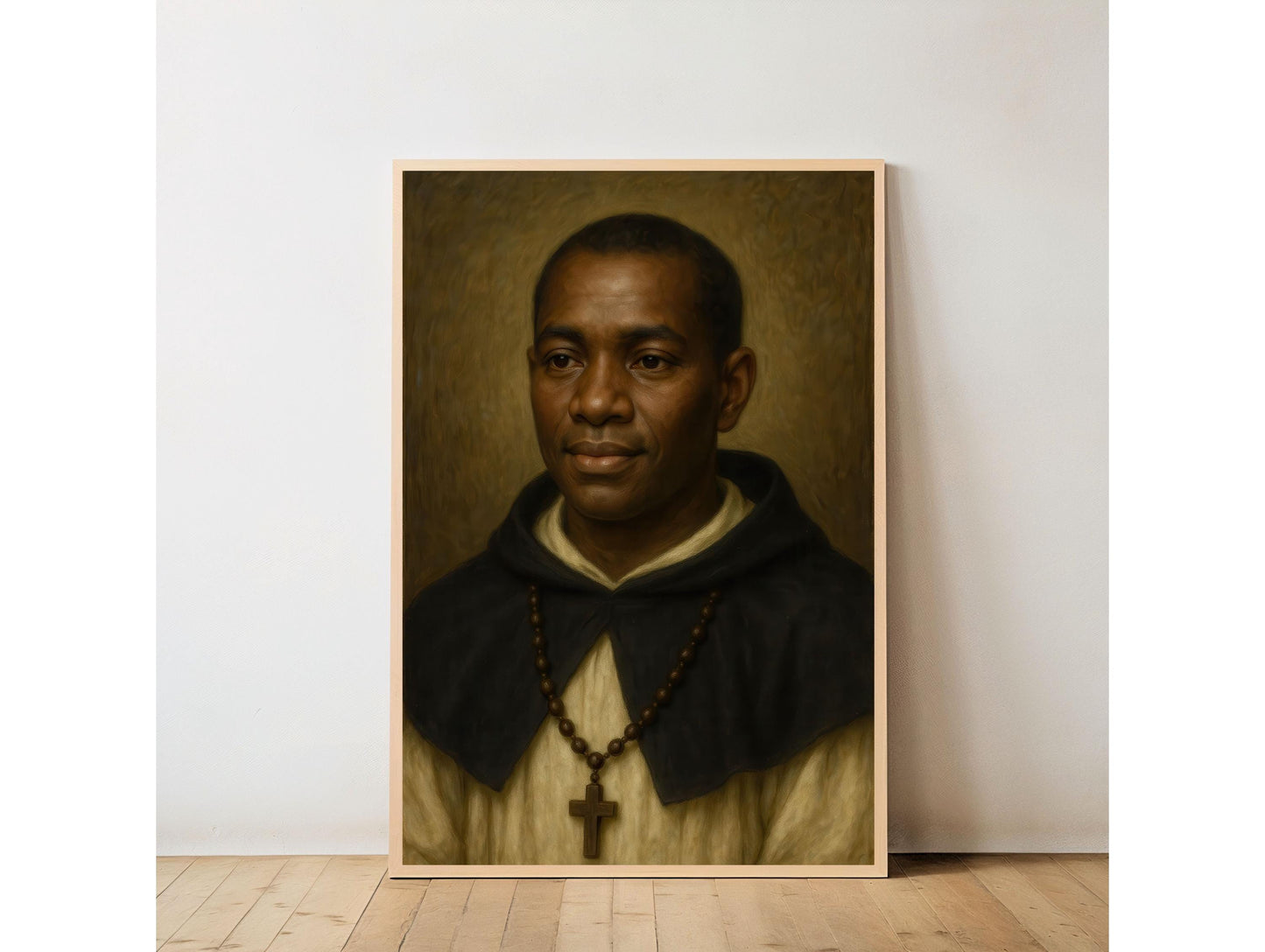 Saint Martin de Porres Portrait: Catholic Christian Wall Art, Dominican Brother ⬇️ Digital Download