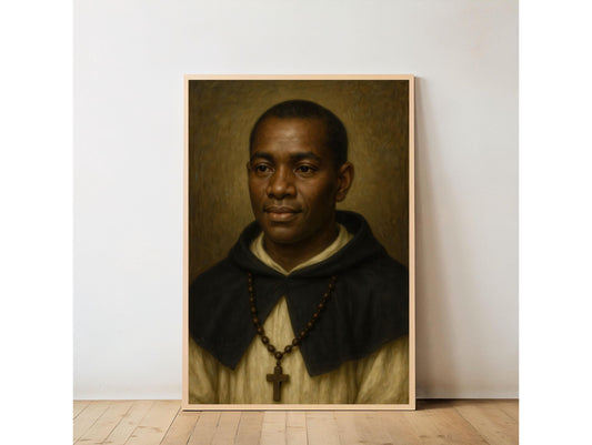 Saint Martin de Porres Portrait: Catholic Christian Wall Art, Dominican Brother ⬇️ Digital Download