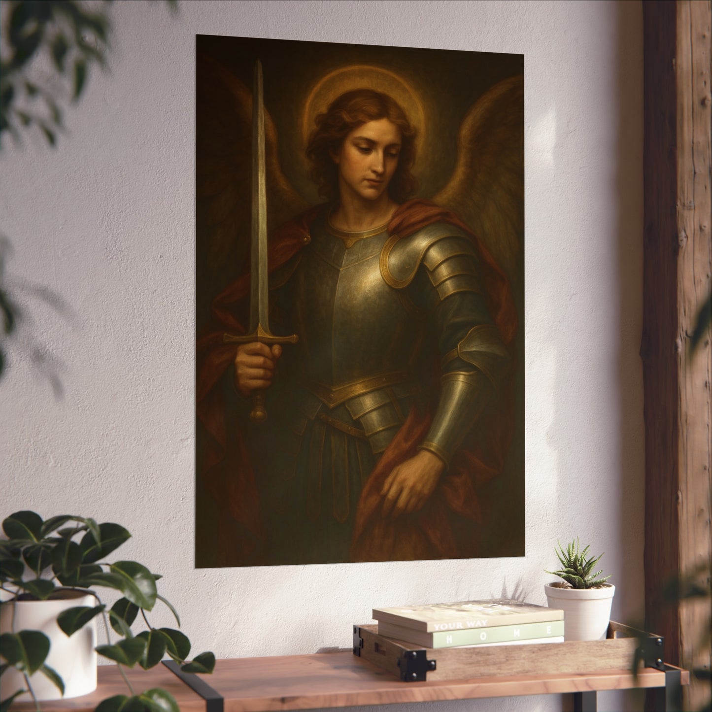 Renaissance Archangel St Michael Fine Art Posters | Christian Angel Warrior Wall Print, Religious Home Decor, Religious Gift, Angelic