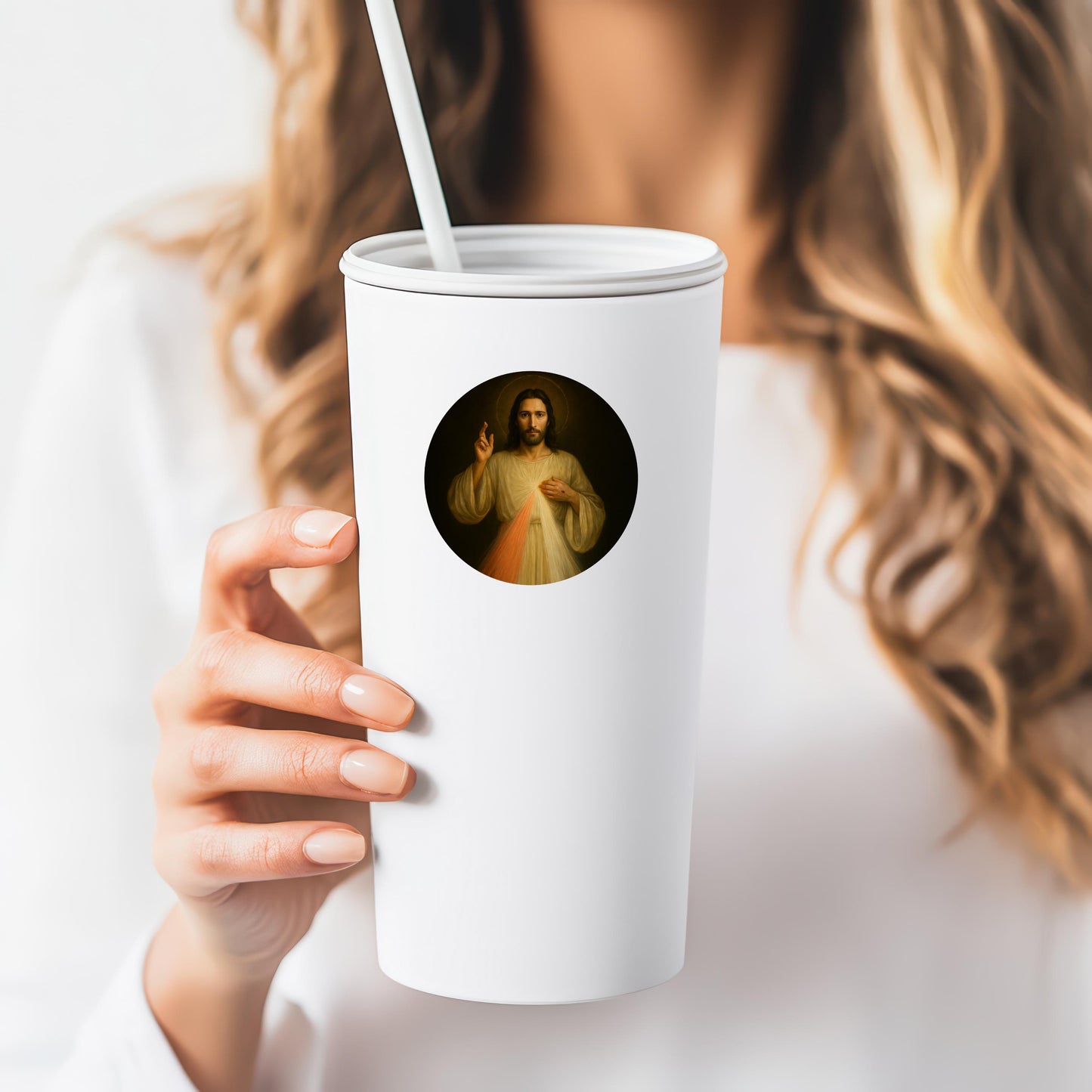 Divine Mercy of Jesus Sticker: Religious Catholic Decal