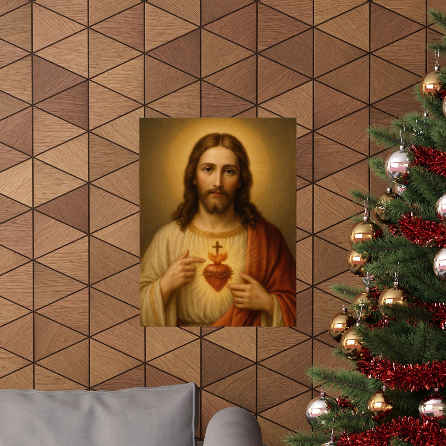 Sacred Heart of Jesus Matte Vertical Posters, Religious Wall Art, Christian Home Decor, Inspirational Gift, Church Decoration