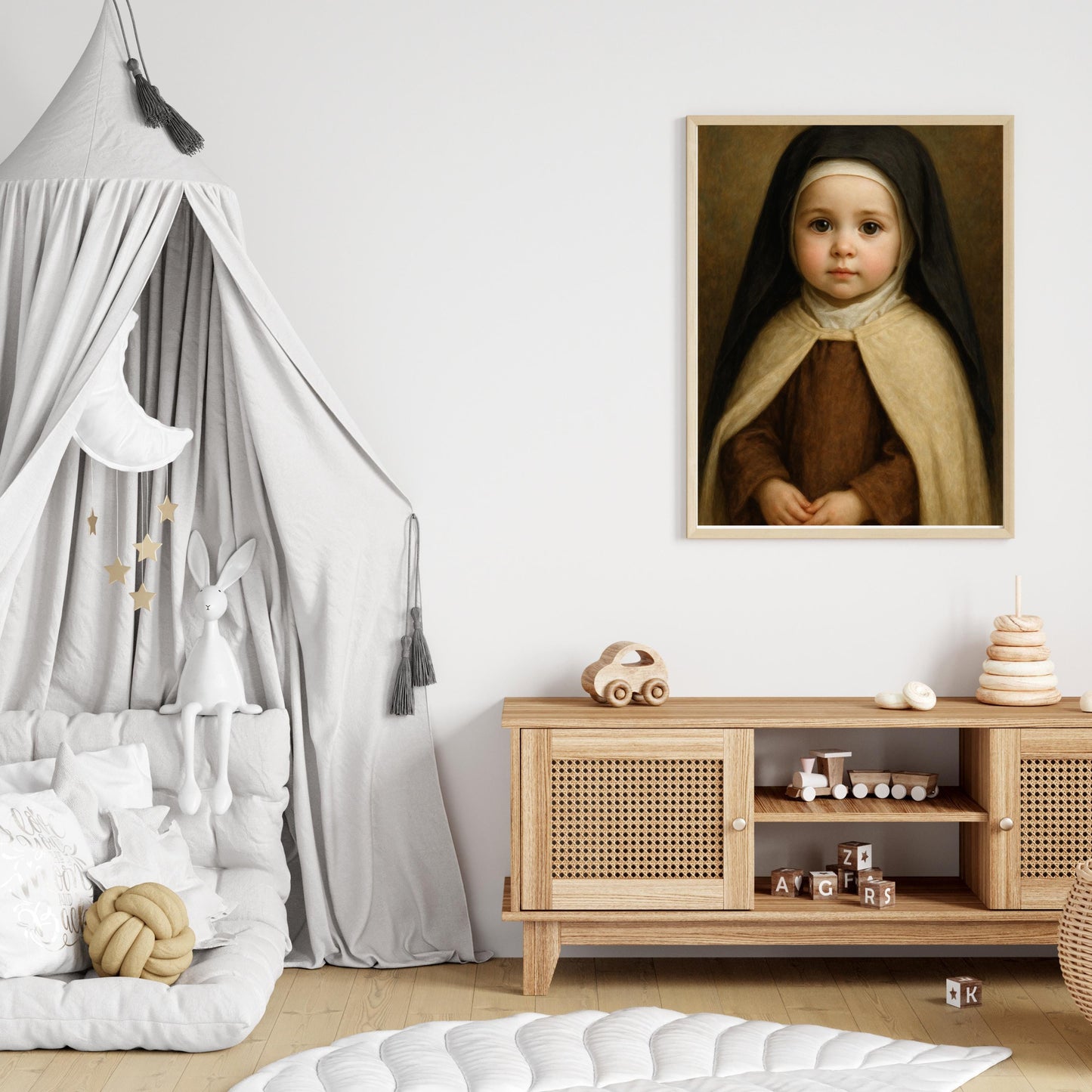 Teresa of Avila Print: Baby Saint Teresa of Avila Catholic Nursery Decor, Baptism, Baby Shower Art Print Gift ⬇️ Digital Download