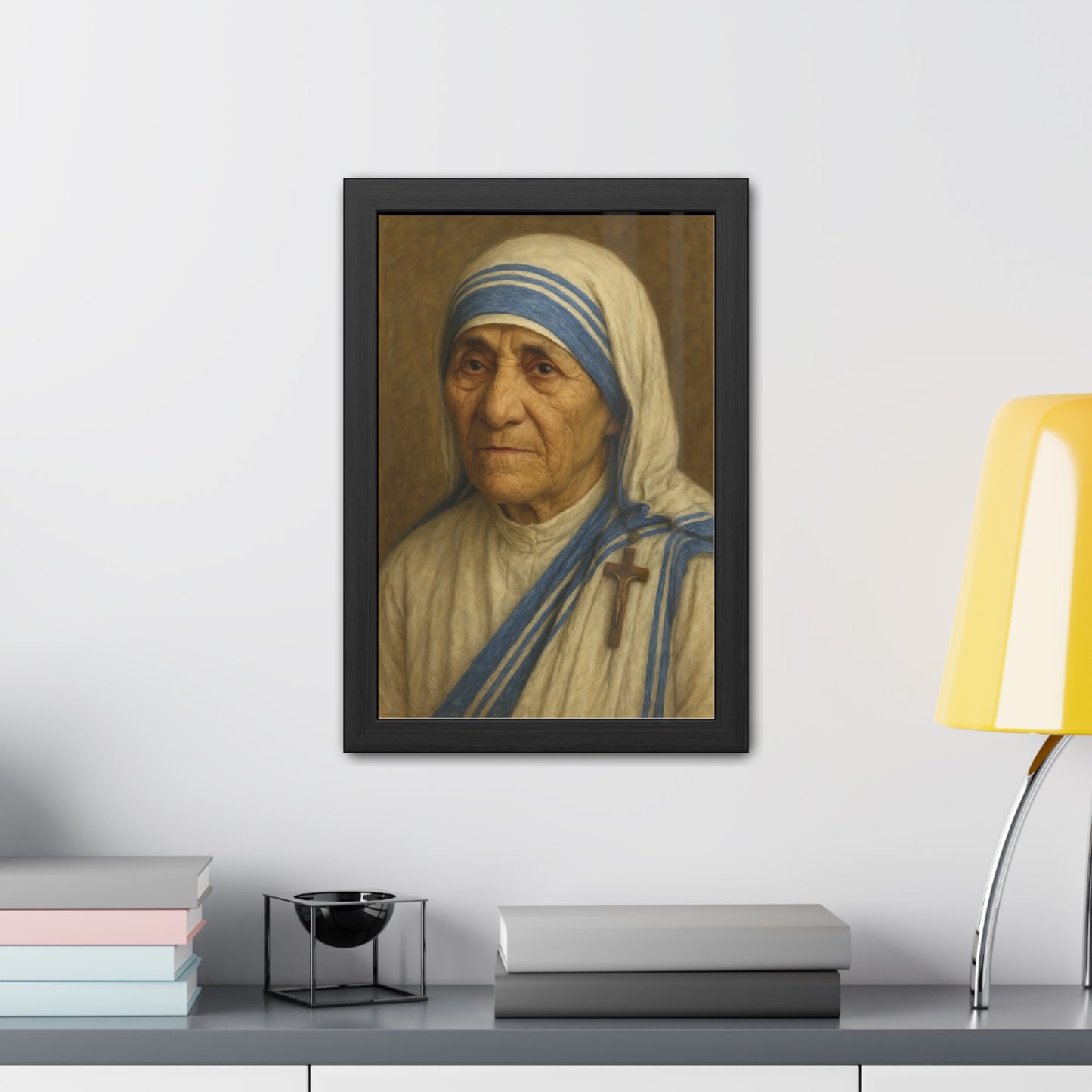 Inspirational Framed Posters, Saint Mother Teresa Art, Motivational Decor, Home Office Wall Art, Gift for Faith and Love