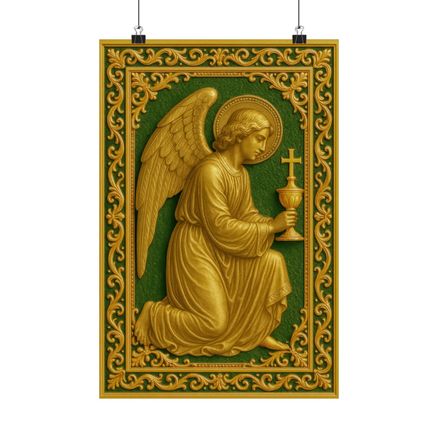 Guardian Angel Tabernacle, Religious Art Poster Print, Spiritual Wall Decor, Christian Faith, Inspirational, Home Wall Hanging