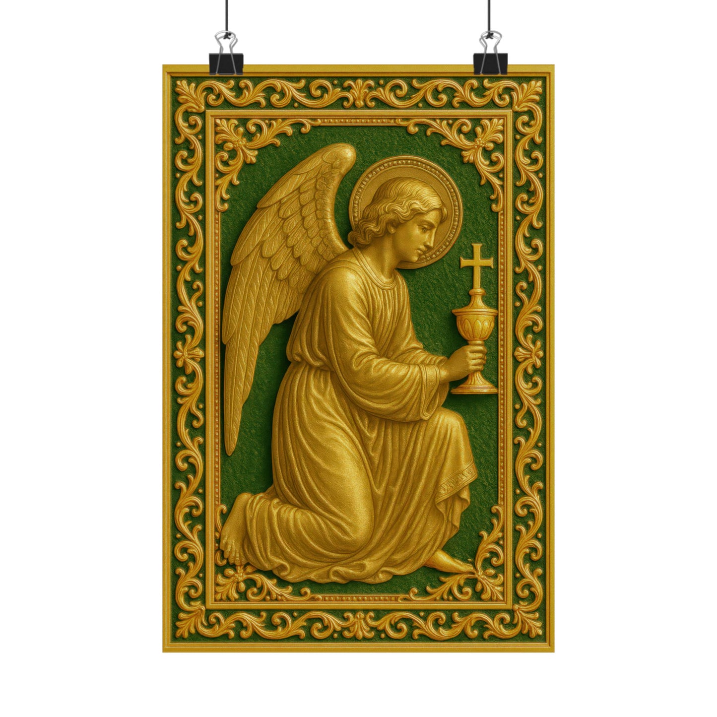 Guardian Angel Tabernacle, Religious Art Poster Print, Spiritual Wall Decor, Christian Faith, Inspirational, Home Wall Hanging