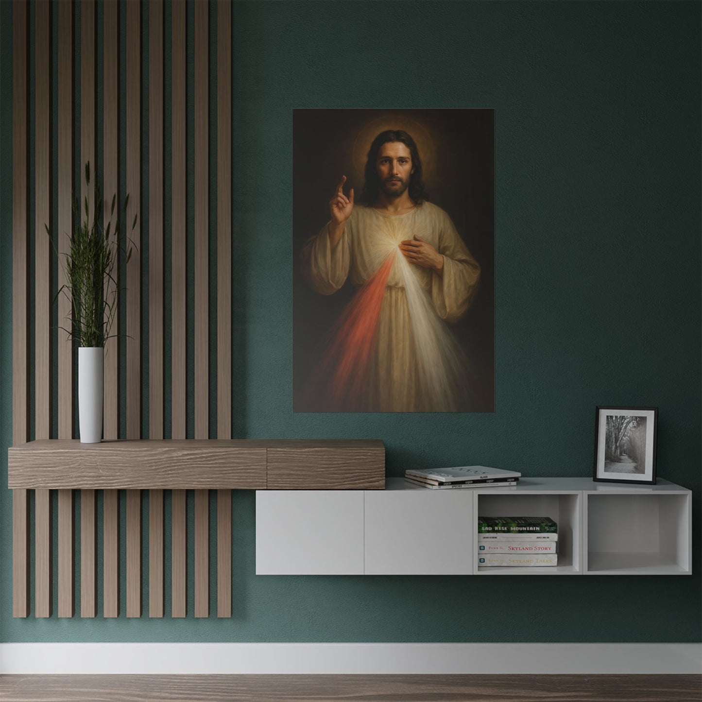 Religious Poster, Divine Mercy Jesus Christ Art Print Wall Decor, Christian Faith Gift, Holy Artwork Sign, Catholic Home Decoration,