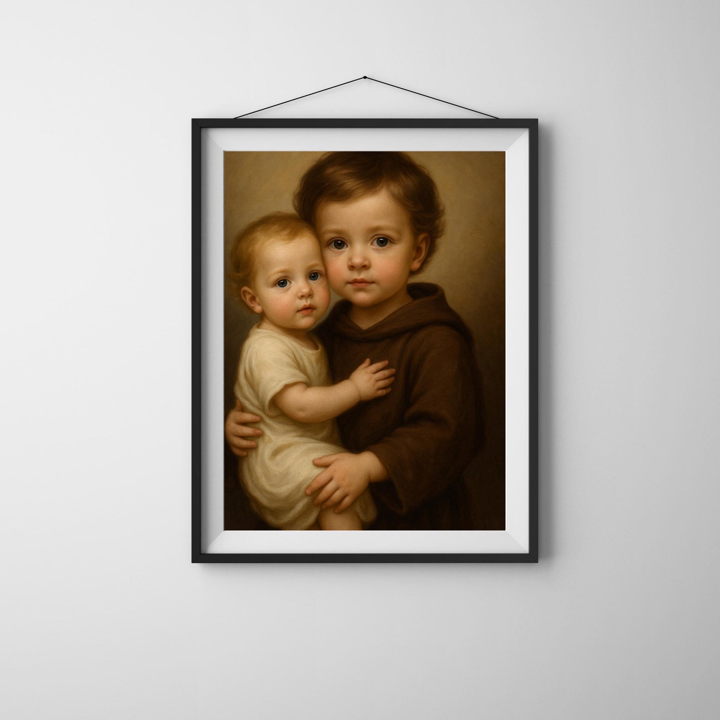 Saint Anthony Art Print: Baby Saint Anthony of Padua Catholic Nursery Decor, Baptism, Baby Shower Gift ⬇️ Digital Download
