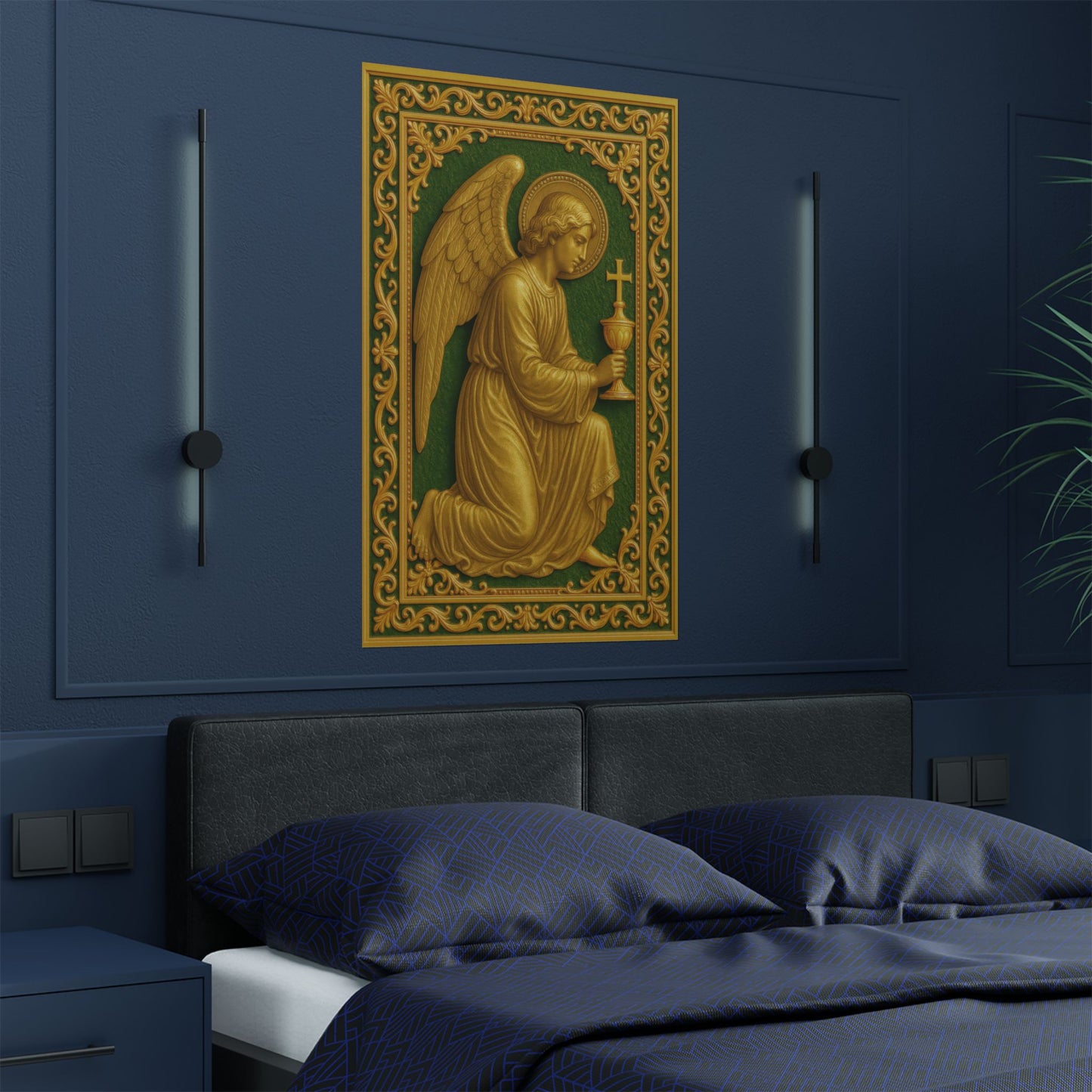 Guardian Angel Tabernacle, Religious Art Poster Print, Spiritual Wall Decor, Christian Faith, Inspirational, Home Wall Hanging