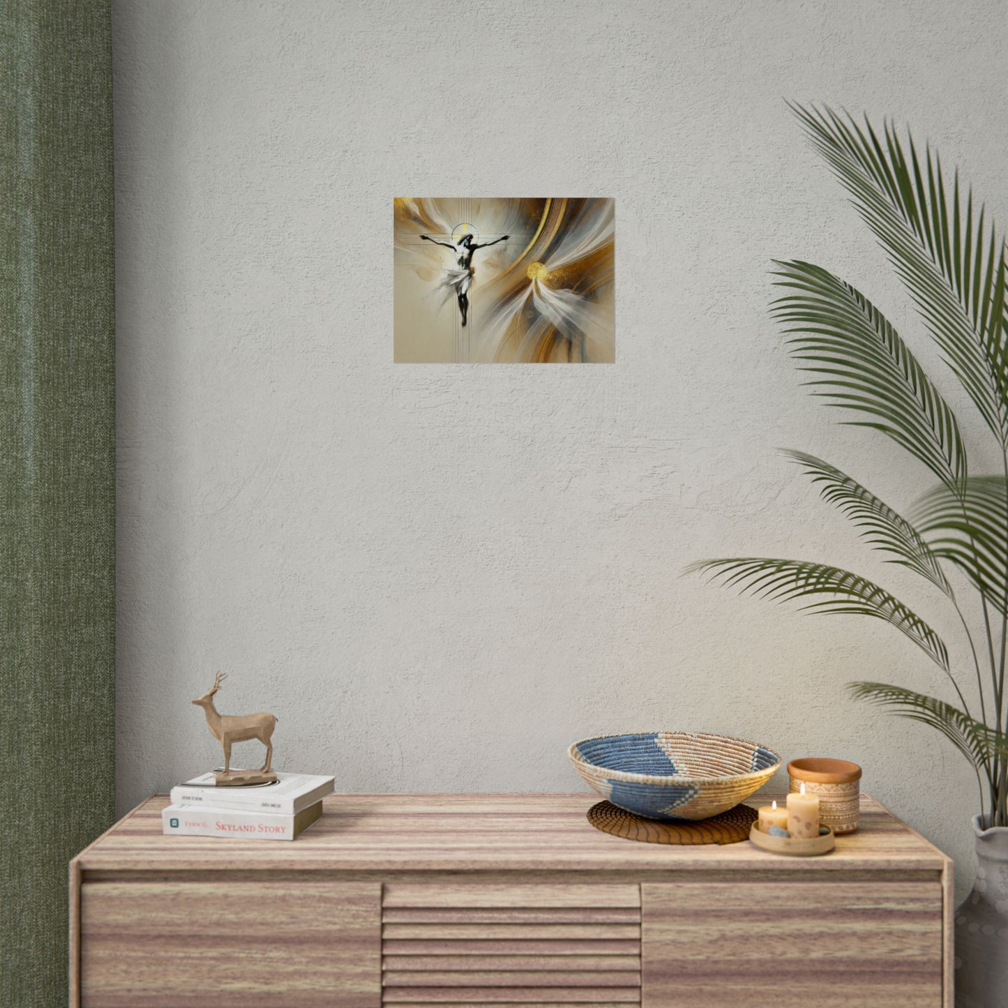 Sacred rolled posters, spiritual wall art, divine decor, Christian artwork, religious home decoration