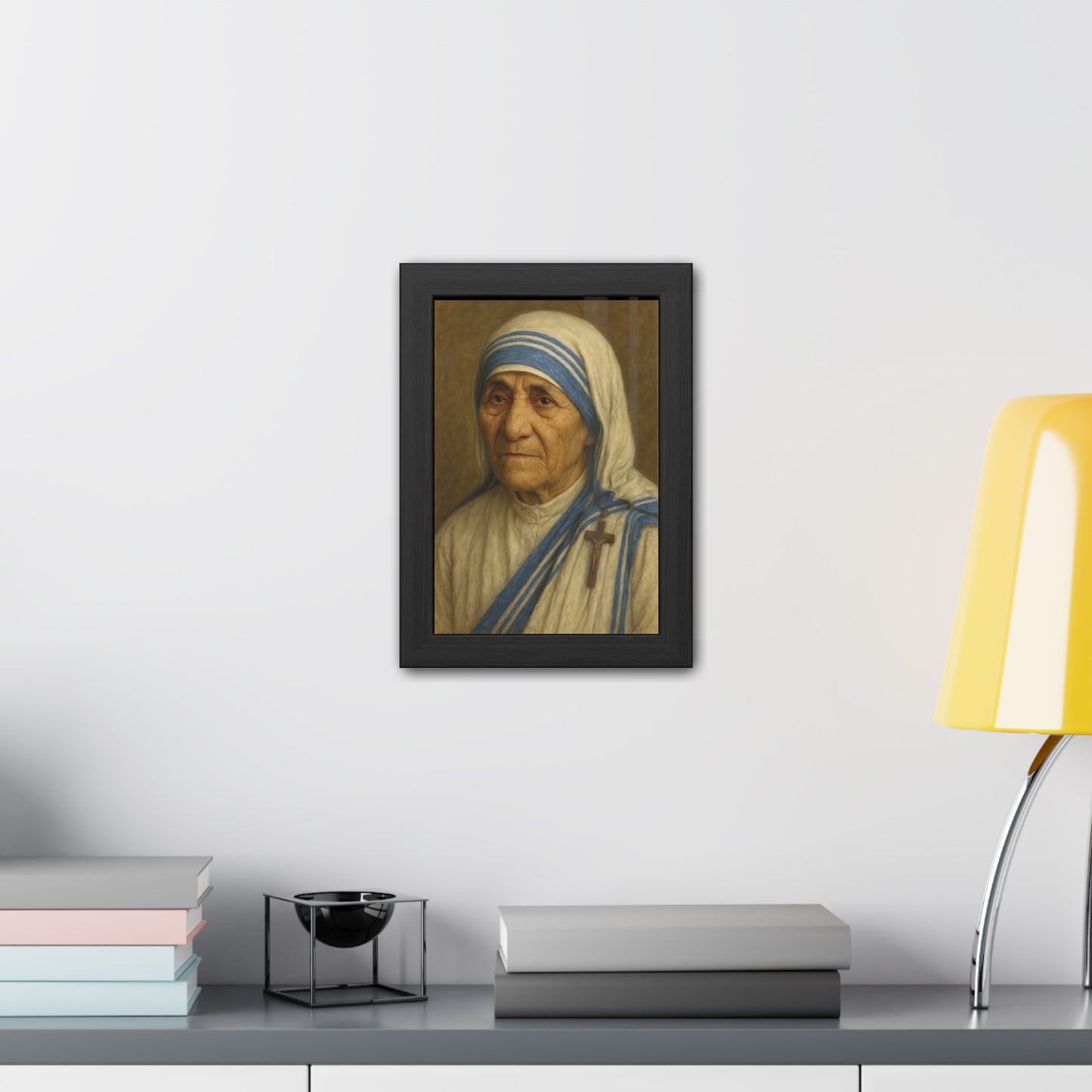 Inspirational Framed Posters, Saint Mother Teresa Art, Motivational Decor, Home Office Wall Art, Gift for Faith and Love