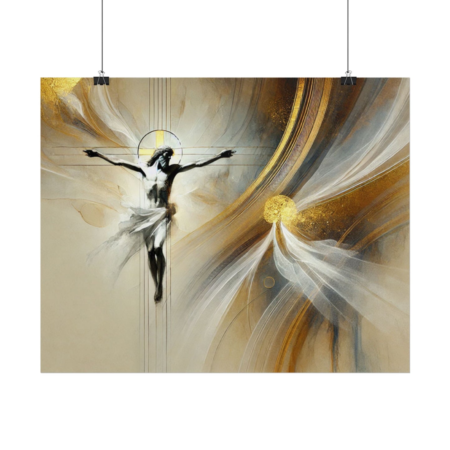 Sacred rolled posters, spiritual wall art, divine decor, Christian artwork, religious home decoration