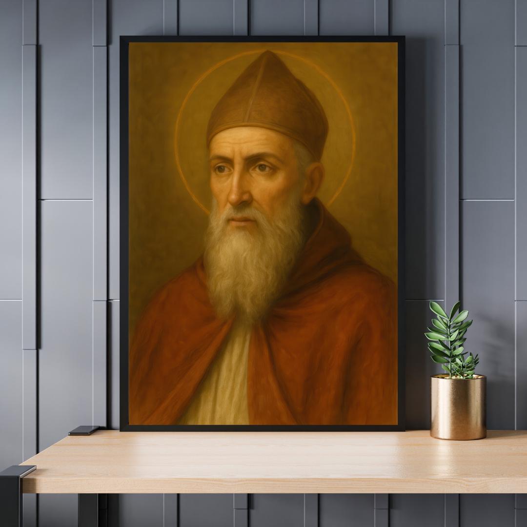 Saint Augustine Art Print: Catholic Church Office Christian Wall Art Decor ⬇️ Digital Download