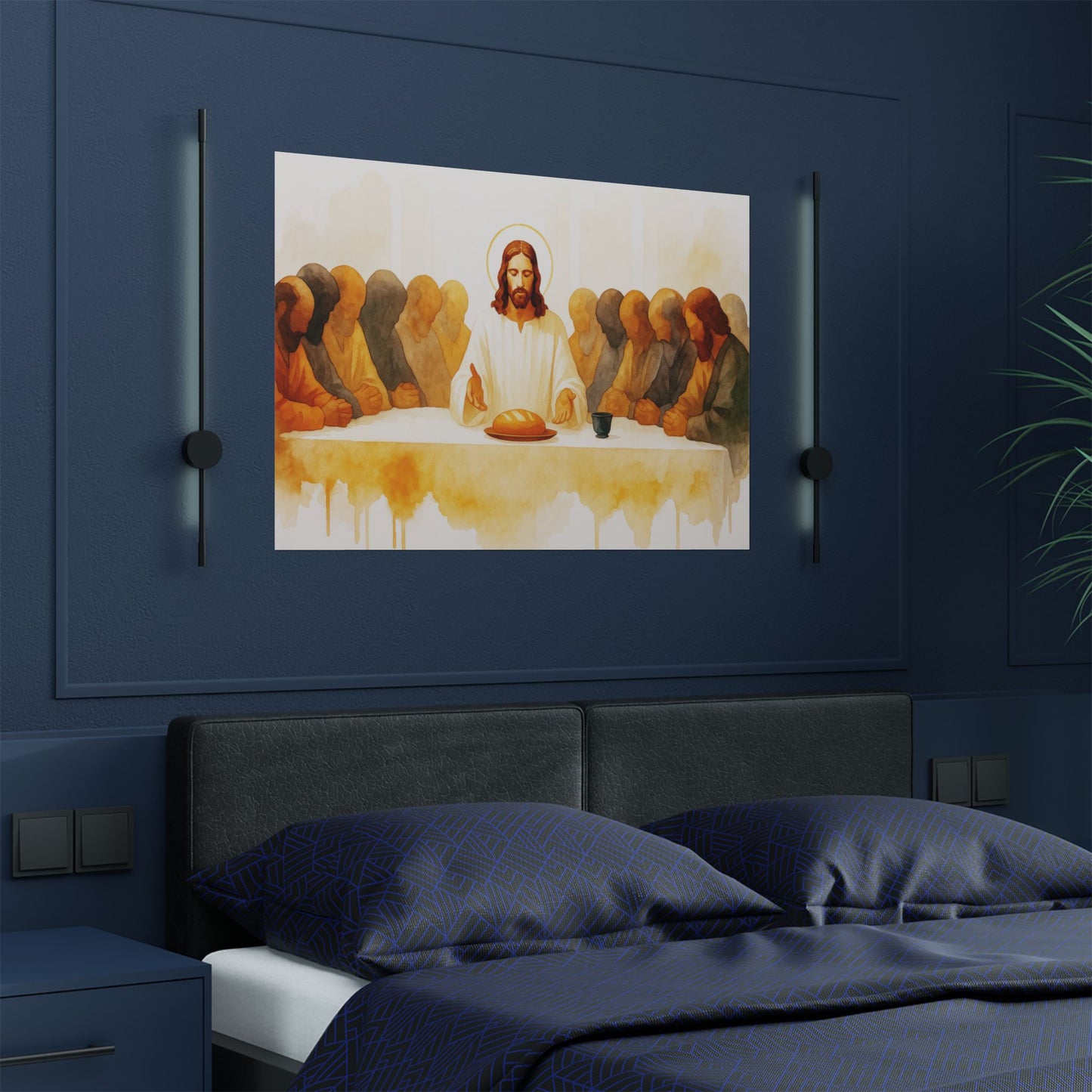 The Last Supper Satin Poster, Artistic Wall Decor, Christian Art Print, Religious Home Decor, Gift for Church Events, Faith-Based Gift