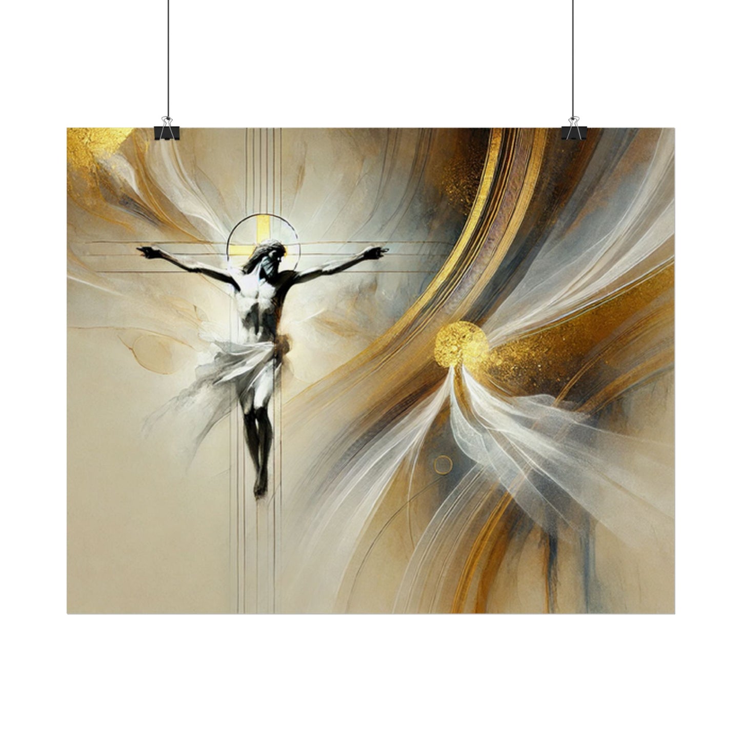 Sacred rolled posters, spiritual wall art, divine decor, Christian artwork, religious home decoration
