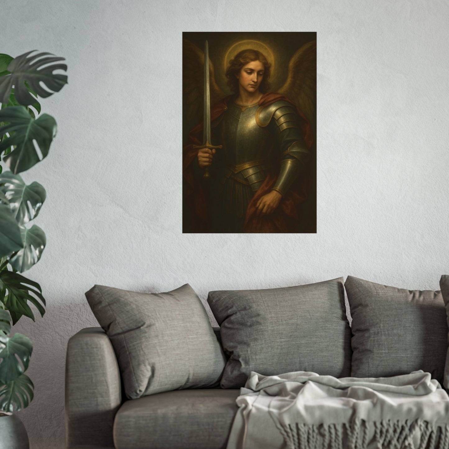 Renaissance Archangel St Michael Fine Art Posters | Christian Angel Warrior Wall Print, Religious Home Decor, Religious Gift, Angelic