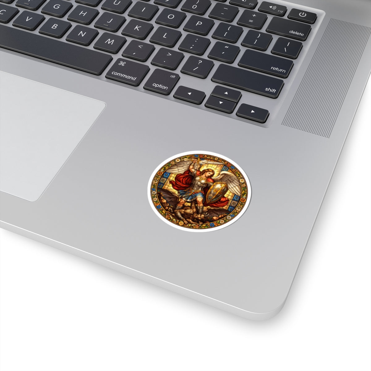 Archangel Saint Michael Stained Glass Protection Stickers | Kiss-Cut Sticker