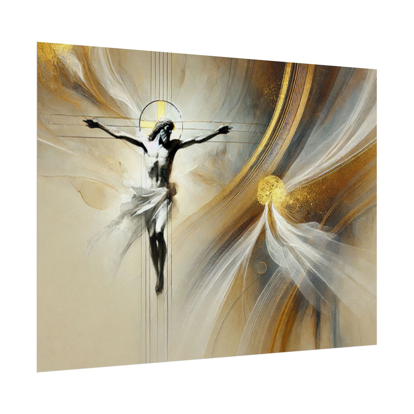 Sacred rolled posters, spiritual wall art, divine decor, Christian artwork, religious home decoration