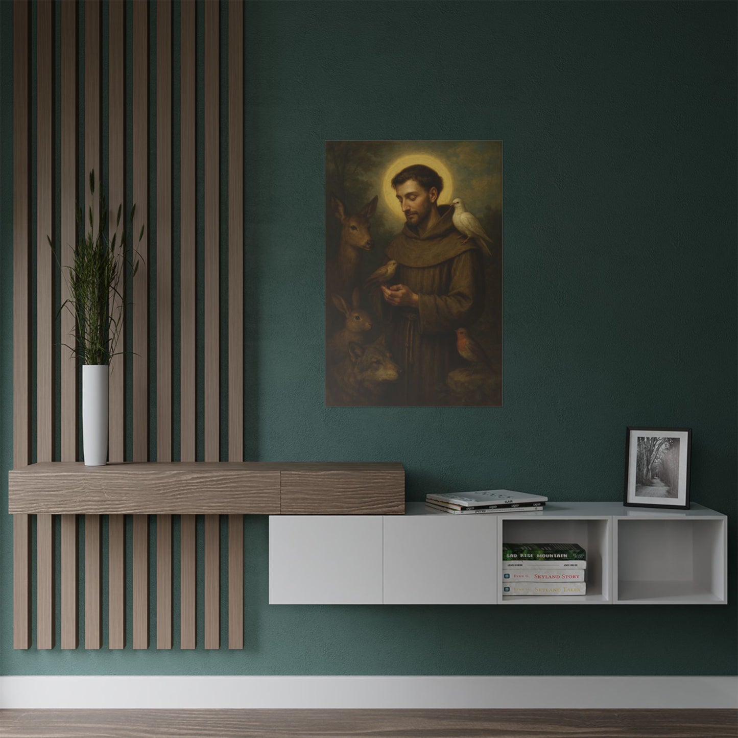 Saint Francis of Assisi Religious Art Poster — Inspirational Christian Wall Decor