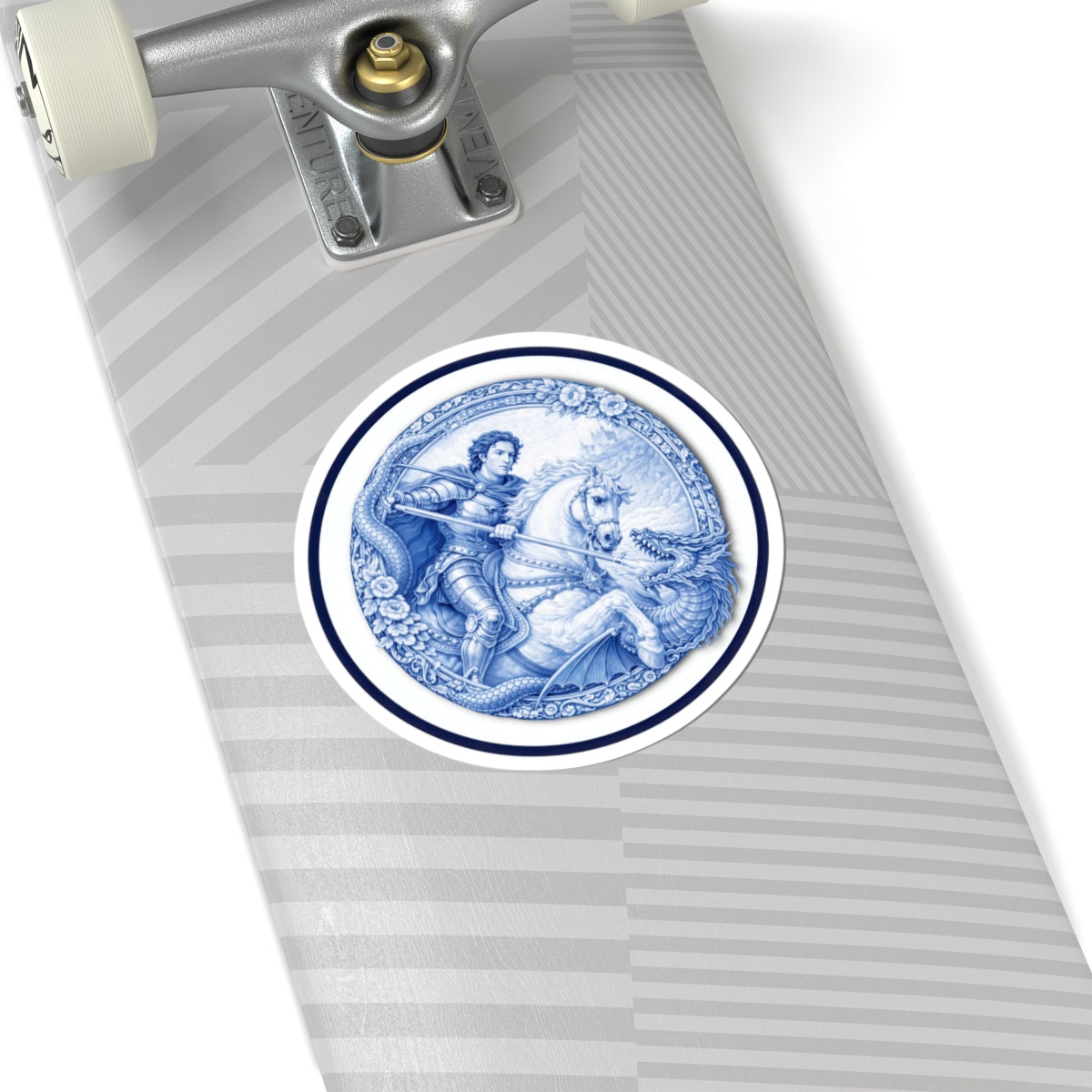 St. George and the Dragon Chinoiserie Kiss Cut Sticker