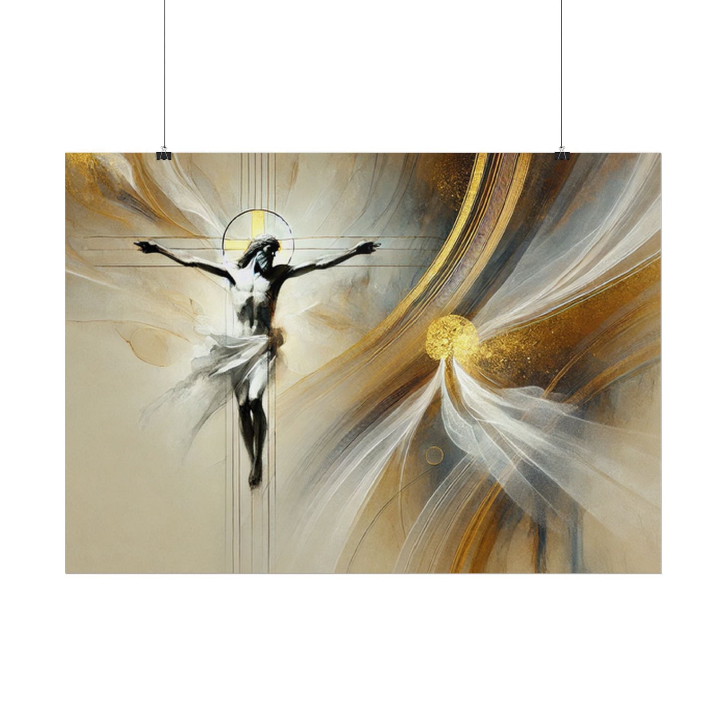 Sacred rolled posters, spiritual wall art, divine decor, Christian artwork, religious home decoration