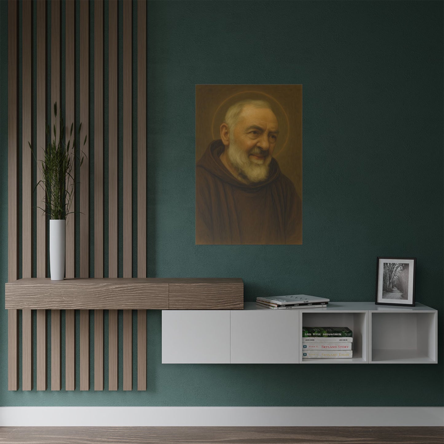 Saint Padre Pio Catholic Religious Wall Satin Poster Decor, Capuchin Friar Portrait Print, Home Decor, Modern Art, 300gsm