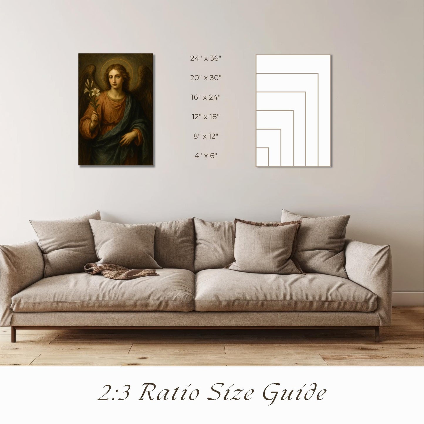 Archangel Gabriel Print: Catholic Annunciation Christian Wall Art ⬇️ Digital Download