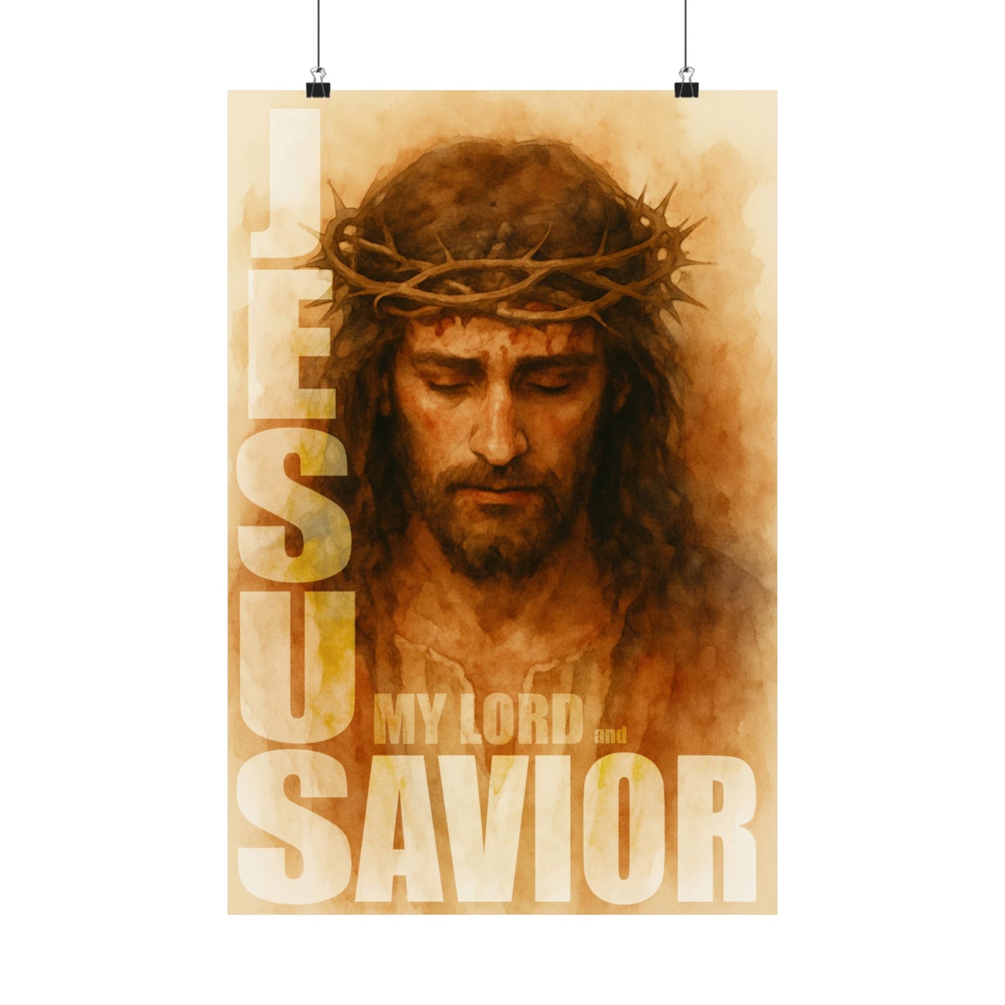 Christian Wall Art, Matte Vertical Posters, Jesus My Lord and Savior, Inspirational Print, Religious Home Decor, Faith Gifts, Religious