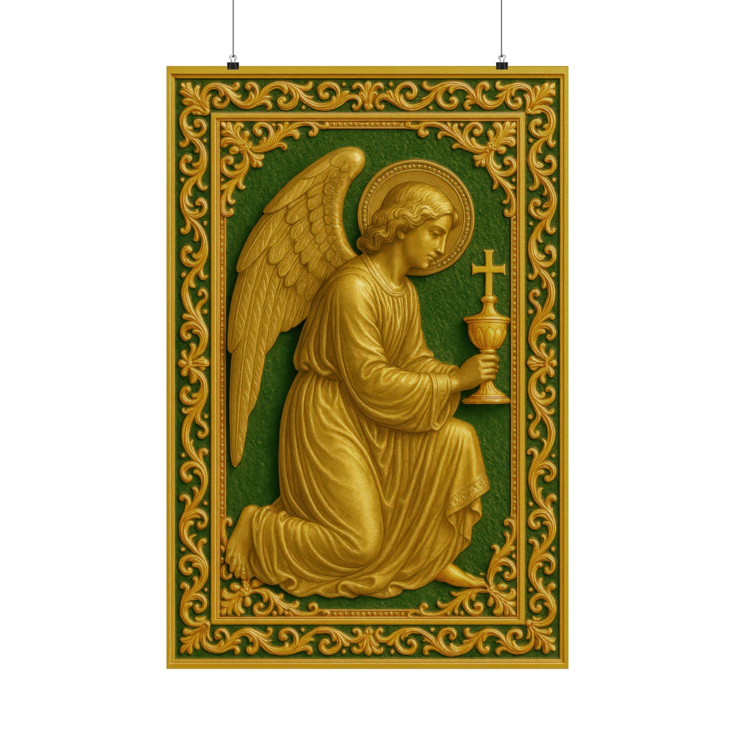 Guardian Angel Tabernacle, Religious Art Poster Print, Spiritual Wall Decor, Christian Faith, Inspirational, Home Wall Hanging