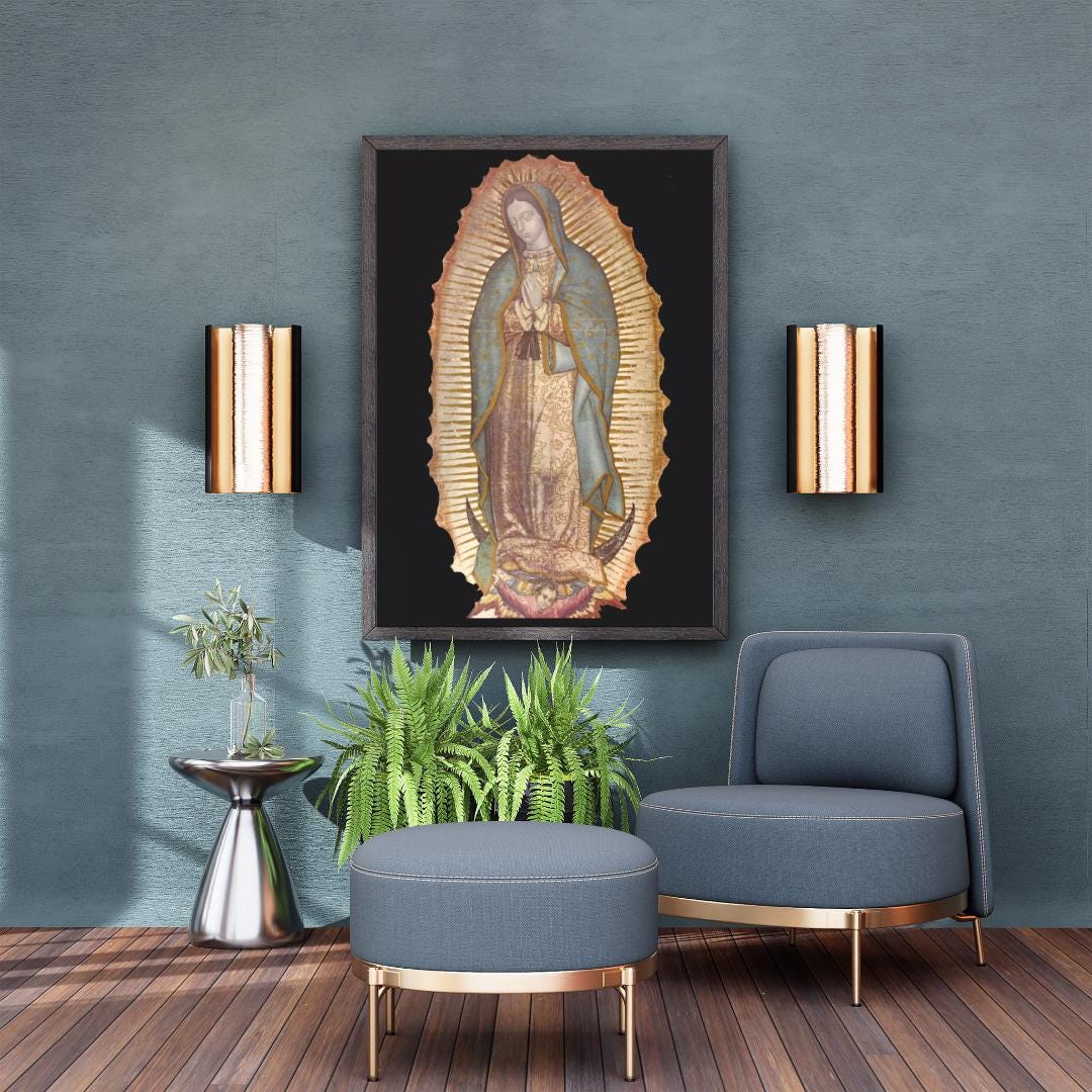 Our Lady of Guadalupe Print: Catholic Home Decor, Christian Wall Art ⬇️ Digital Download