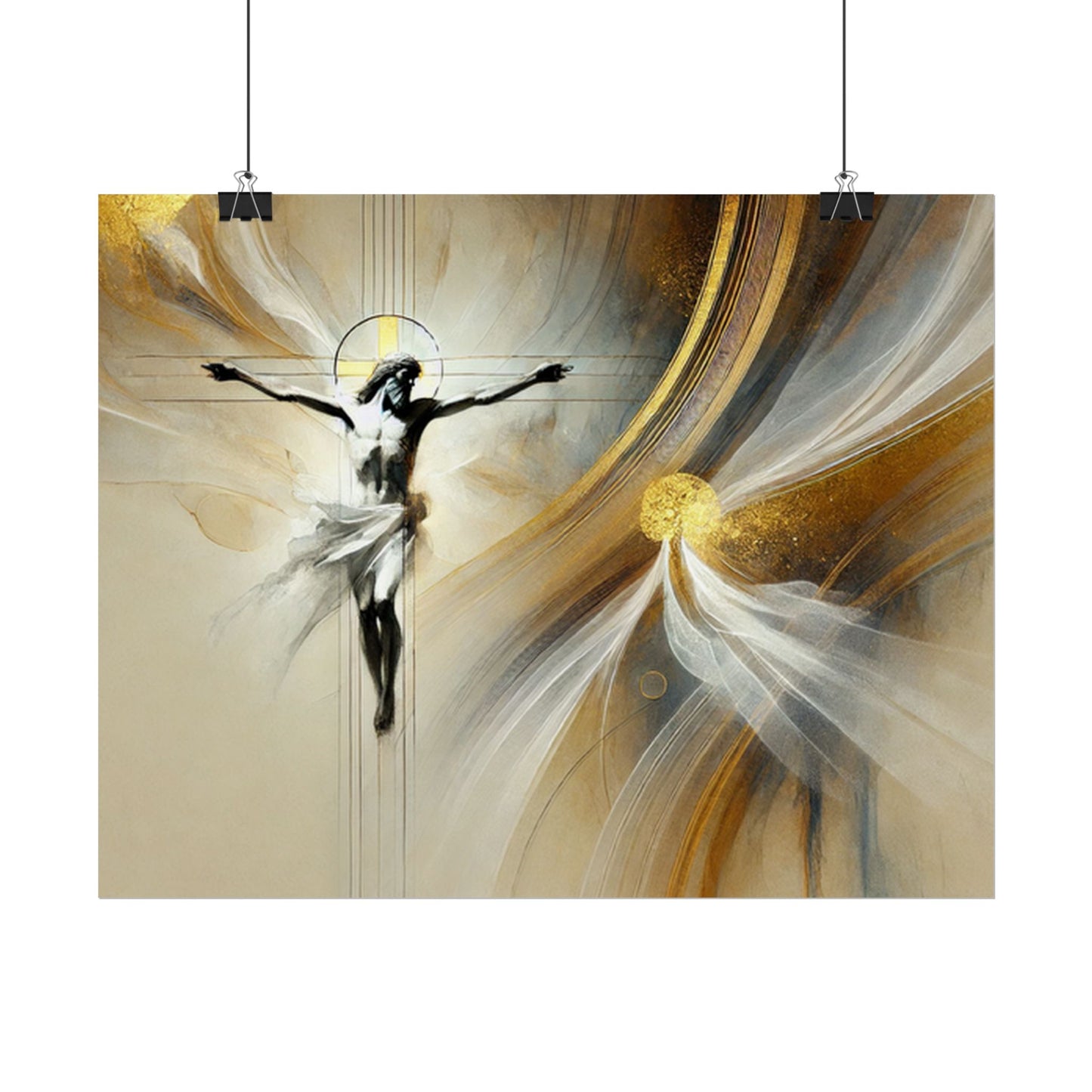 Sacred rolled posters, spiritual wall art, divine decor, Christian artwork, religious home decoration