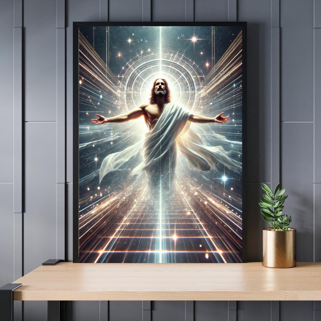 Jesus Risen Art: Easter Wall Decor Christian Wall Art ⬇️ Digital Download