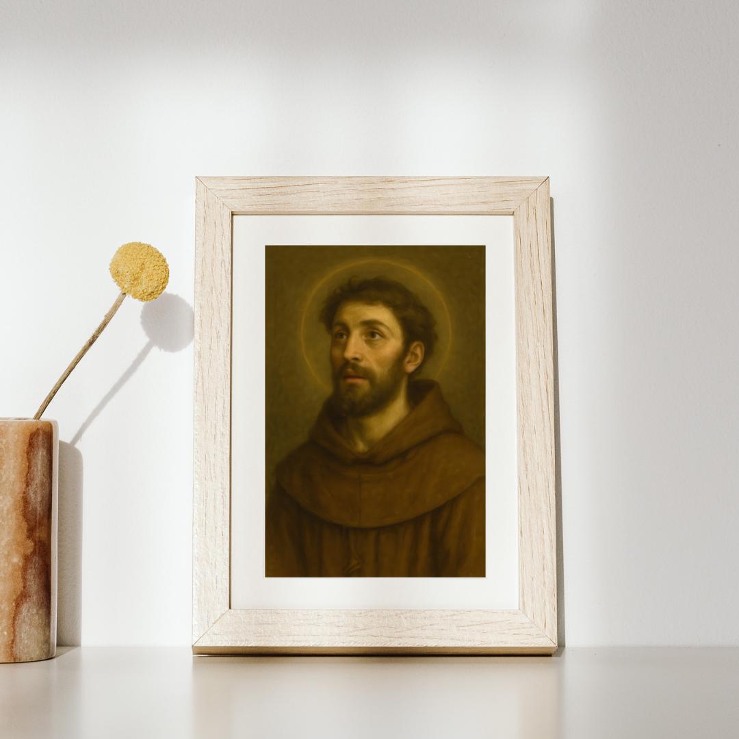 Saint Francis of Assisi Print: Catholic Monastery Style Christian Wall Art ⬇️ Digital Download