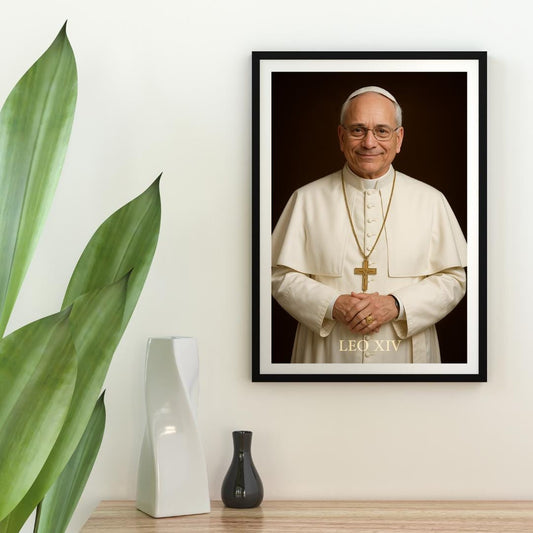 Pope Leo Art Poster: Religious Home Christian Wall Art Catholic Home Decor, Fine Art Gift for Christmas, Birthday, Confirmation.